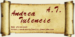 Andrea Tulenčić vizit kartica